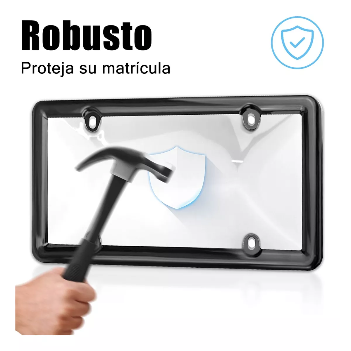 Foto 4 pulgar | Par de Porta Placas Eo Safe Imports Esi-8681 Negro