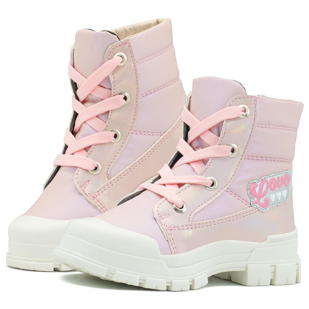 Foto 1 | Botin Para Niña Plataforma Chunky Puntera De Protección Rosa