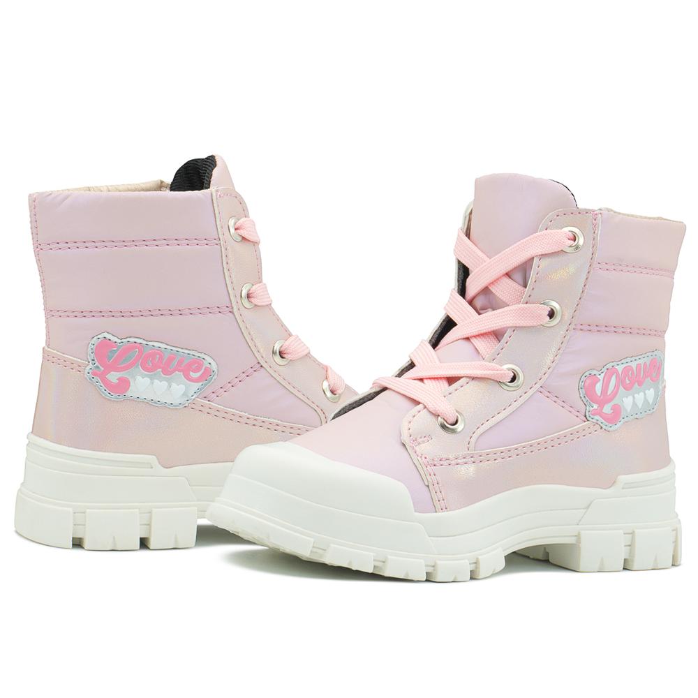 Foto 3 pulgar | Botin Para Niña Plataforma Chunky Puntera De Protección Rosa