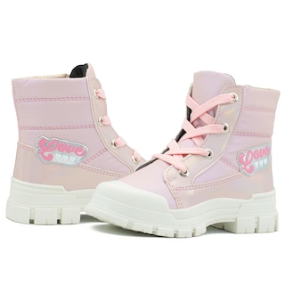 Foto 2 | Botin Para Niña Plataforma Chunky Puntera De Protección Rosa