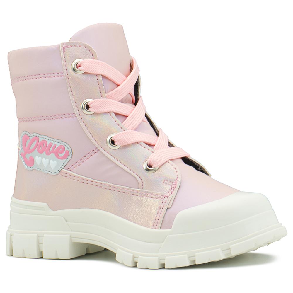 Foto 5 pulgar | Botin Para Niña Plataforma Chunky Puntera De Protección Rosa