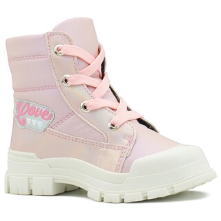 Foto 4 | Botin Para Niña Plataforma Chunky Puntera De Protección Rosa