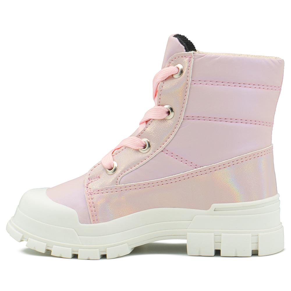 Foto 5 | Botin Para Niña Plataforma Chunky Puntera De Protección Rosa