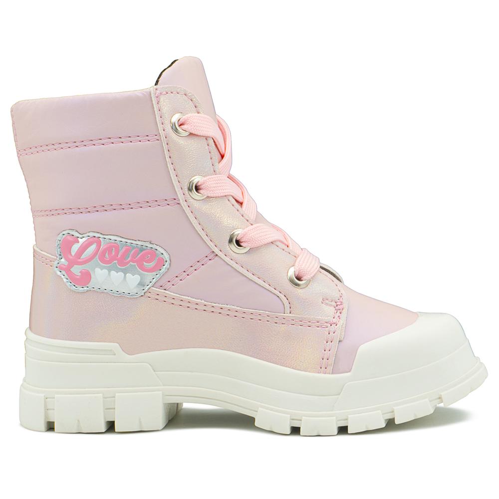 Foto 6 | Botin Para Niña Plataforma Chunky Puntera De Protección Rosa