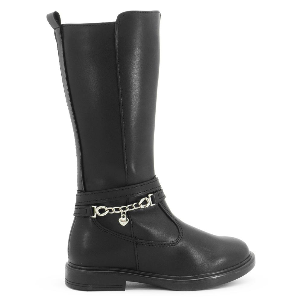 Foto 2 pulgar | Bota Larga Yuyin Para Niña Antiderrapante Casual Cómoda 2-6 Negro