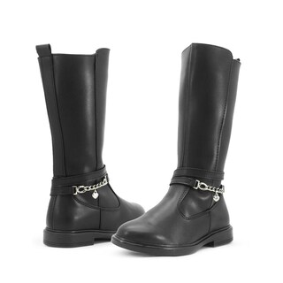 Foto 3 | Bota Larga Yuyin Para Niña Antiderrapante Casual Cómoda 2-6 Negro