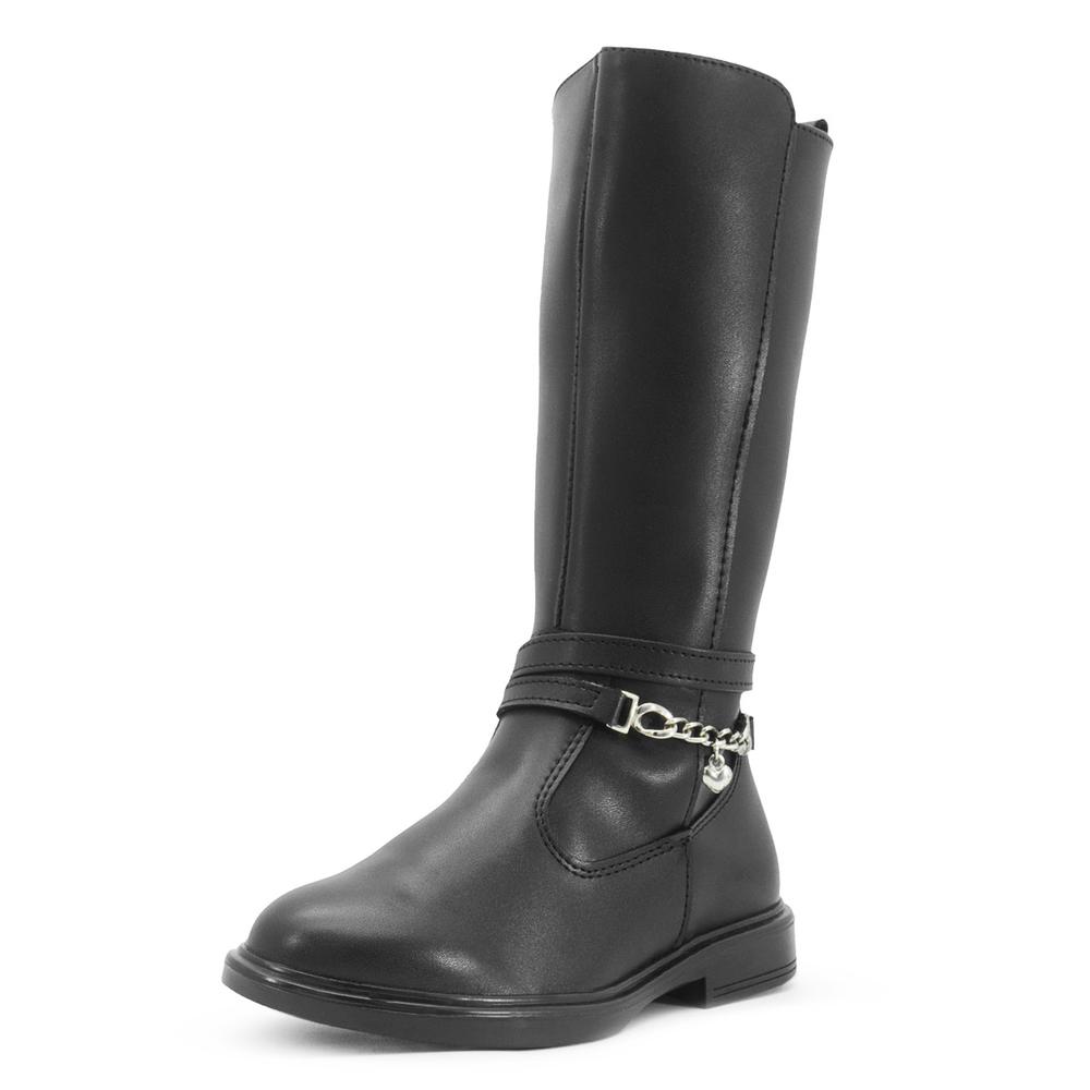 Foto 5 pulgar | Bota Larga Yuyin Para Niña Antiderrapante Casual Cómoda 2-6 Negro