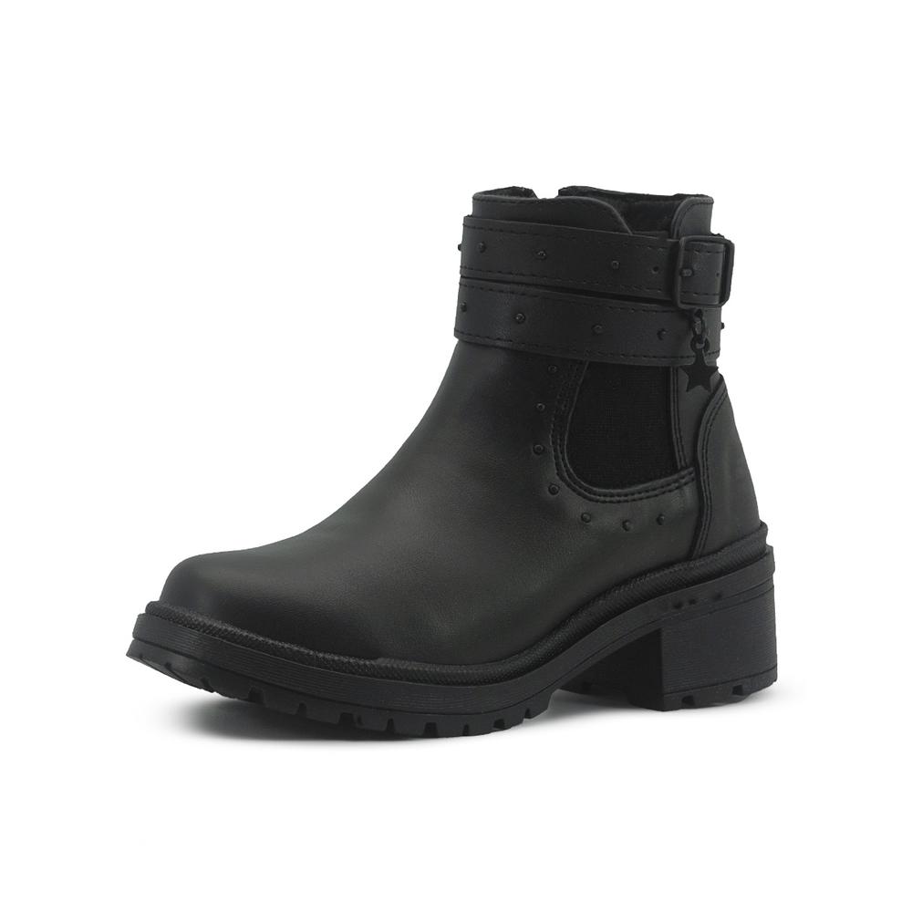 Foto 5 pulgar | Botín Bambino Chunky Para Niña Doble Hebilla Negro 18-23 Negro
