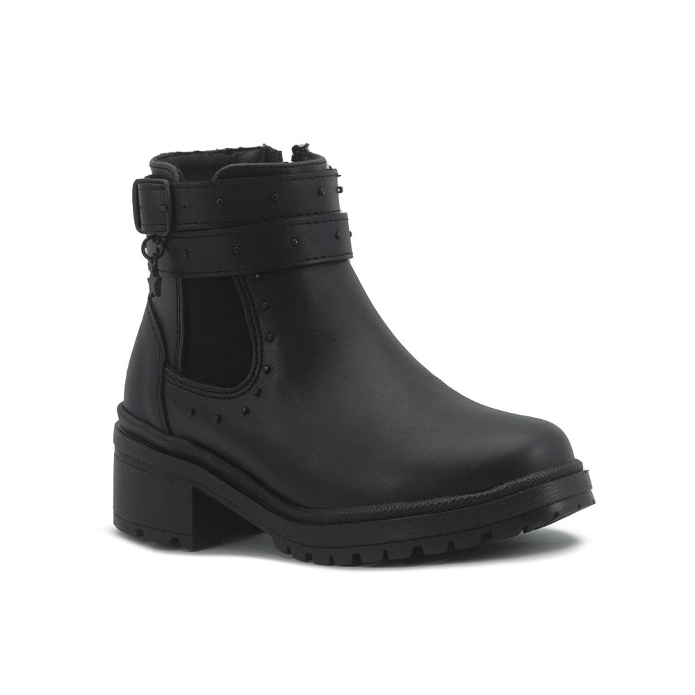 Foto 6 pulgar | Botín Bambino Chunky Para Niña Doble Hebilla Negro 18-23 Negro