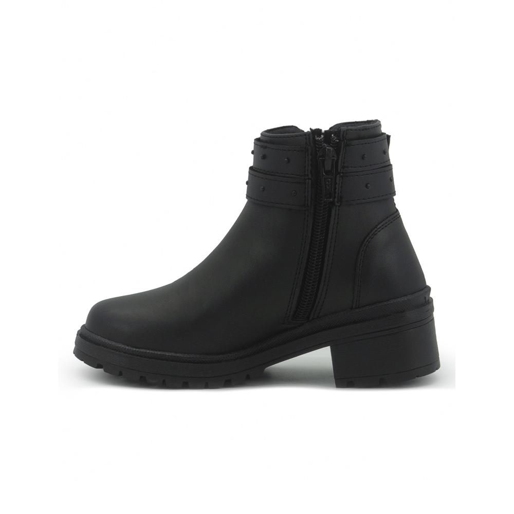 Foto 7 pulgar | Botín Bambino Chunky Para Niña Doble Hebilla Negro 18-23 Negro