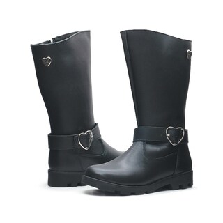 Foto 3 | Bota Larga Dogi Para Niña Hebilla Corazón 100% Piel Casual Negro