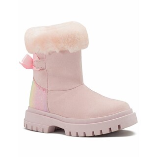 Foto 5 | Bota Botín Bambino Para Niña Antiderrapante Moño Afelpada Rosa