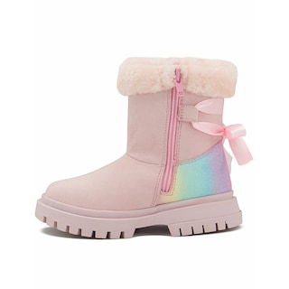 Foto 6 | Bota Botín Bambino Para Niña Antiderrapante Moño Afelpada Rosa