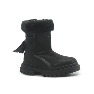 Foto 5 | Botín Bambino Casual Para Niña Invierno Afelpadas Moño Negro Negro