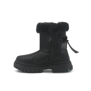 Foto 6 | Botín Bambino Casual Para Niña Invierno Afelpadas Moño Negro Negro