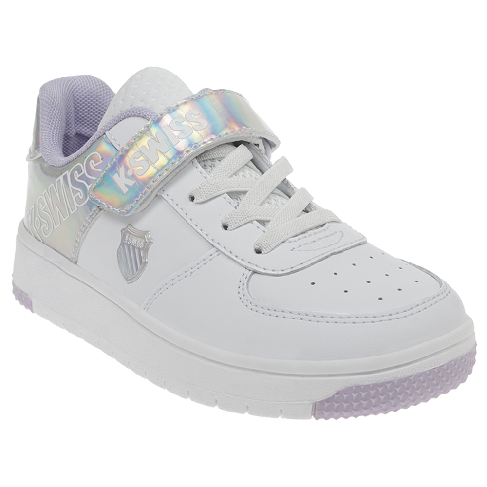 Tenis K-swiss Salt 2 color Blanco con Plata para Niños