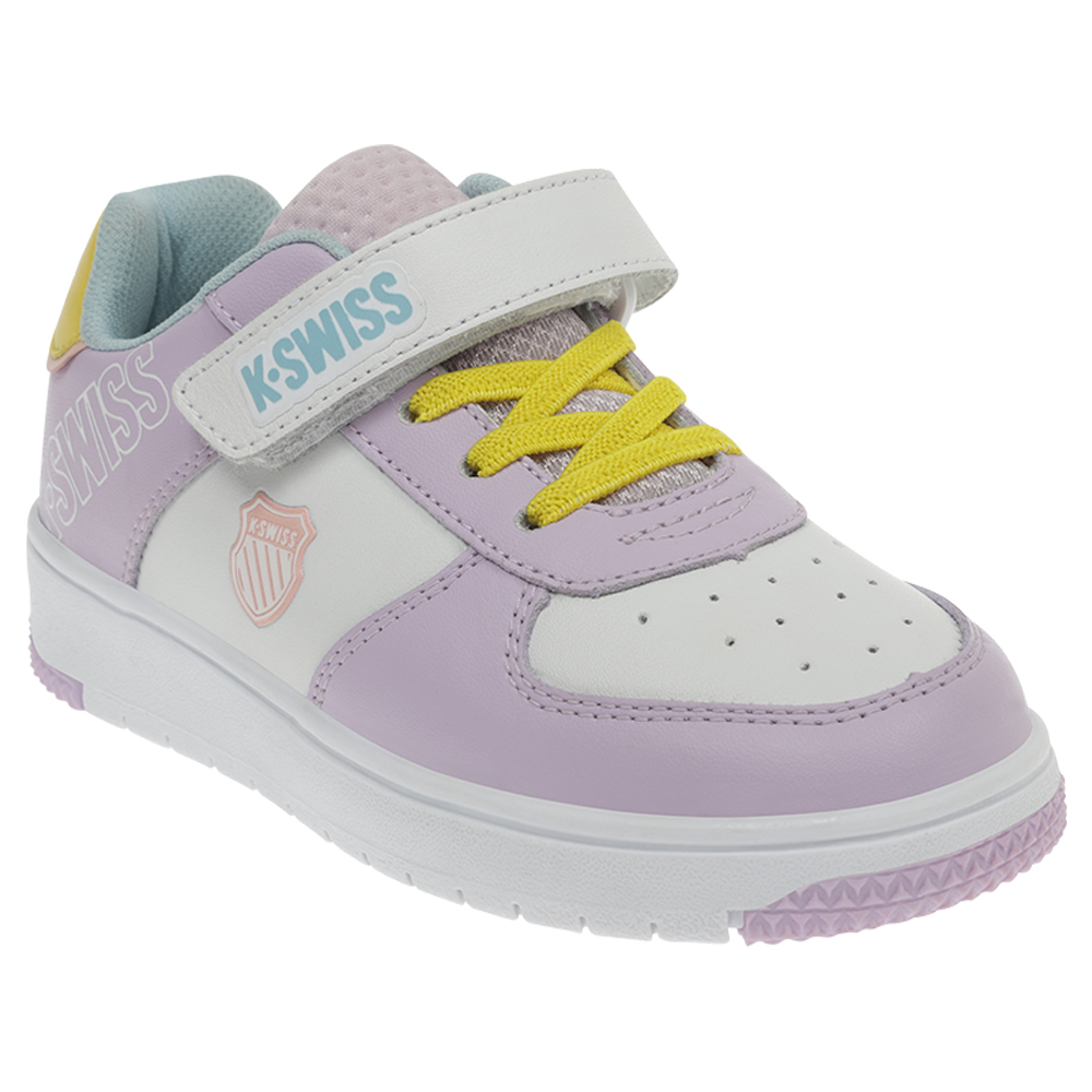 Foto 2 pulgar | Tenis K-Swiss Salt 2 color Blanco y Lila para Niños