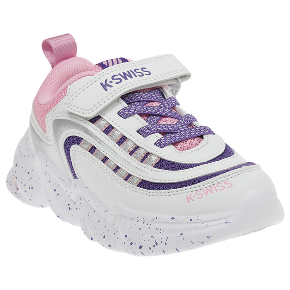 Tenis K-swiss Bukly color Blanco con Lila para Niña