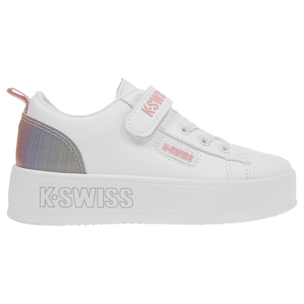 Foto 2 | Tenis K-Swiss Heidi Platform color Blanco para Niñas