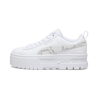 Foto 1 | Tenis Puma Mayze Snake Jr Blanco para Niña