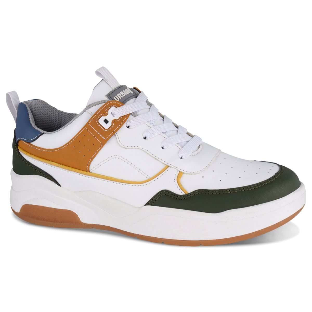 Tenis Moda Juvenil Urban Up 5241 Color Blanco/verde Militar Unisex