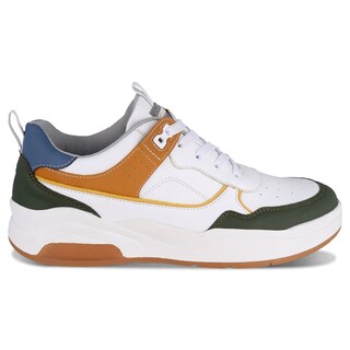 Foto 2 | Tenis Moda Juvenil Urban Up 5241 Color Blanco/verde Militar Unisex