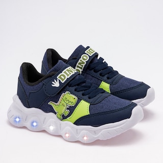 Foto 2 | Celex Tenis Deportivo Para Niño Marino Verde, Con Luces