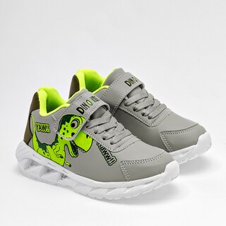 Foto 2 | Celex Tenis Urbano Para Niño Gris Olivo, Con Luces / Suela Superligera