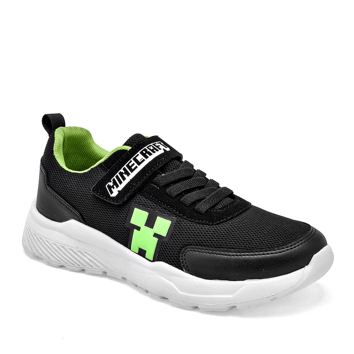 Licencias Yuyin Tenis Urbano Para Niño Negro Verde Blanco, Agujeta Elastica