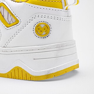 Foto 4 | Bubble Gummers Tenis Urbano Para Niño Blanco Amarillo, Agujeta Elastica