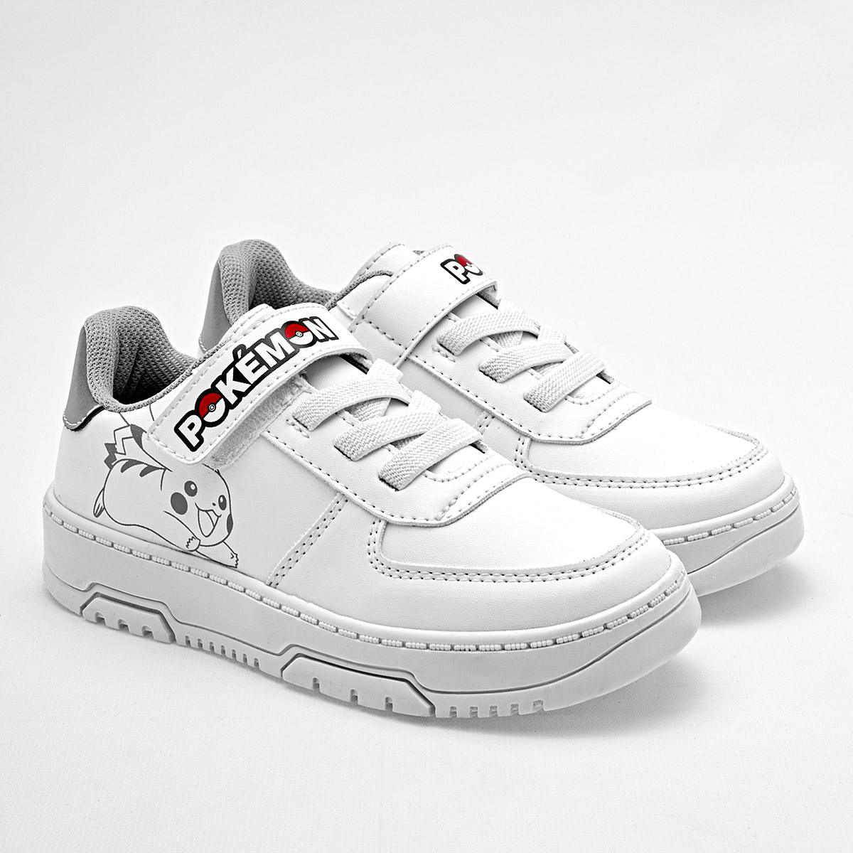 Foto 3 pulgar | Licencias Yuyin Tenis Urbano Para Niño Blanco Gris, Agujeta Elastica