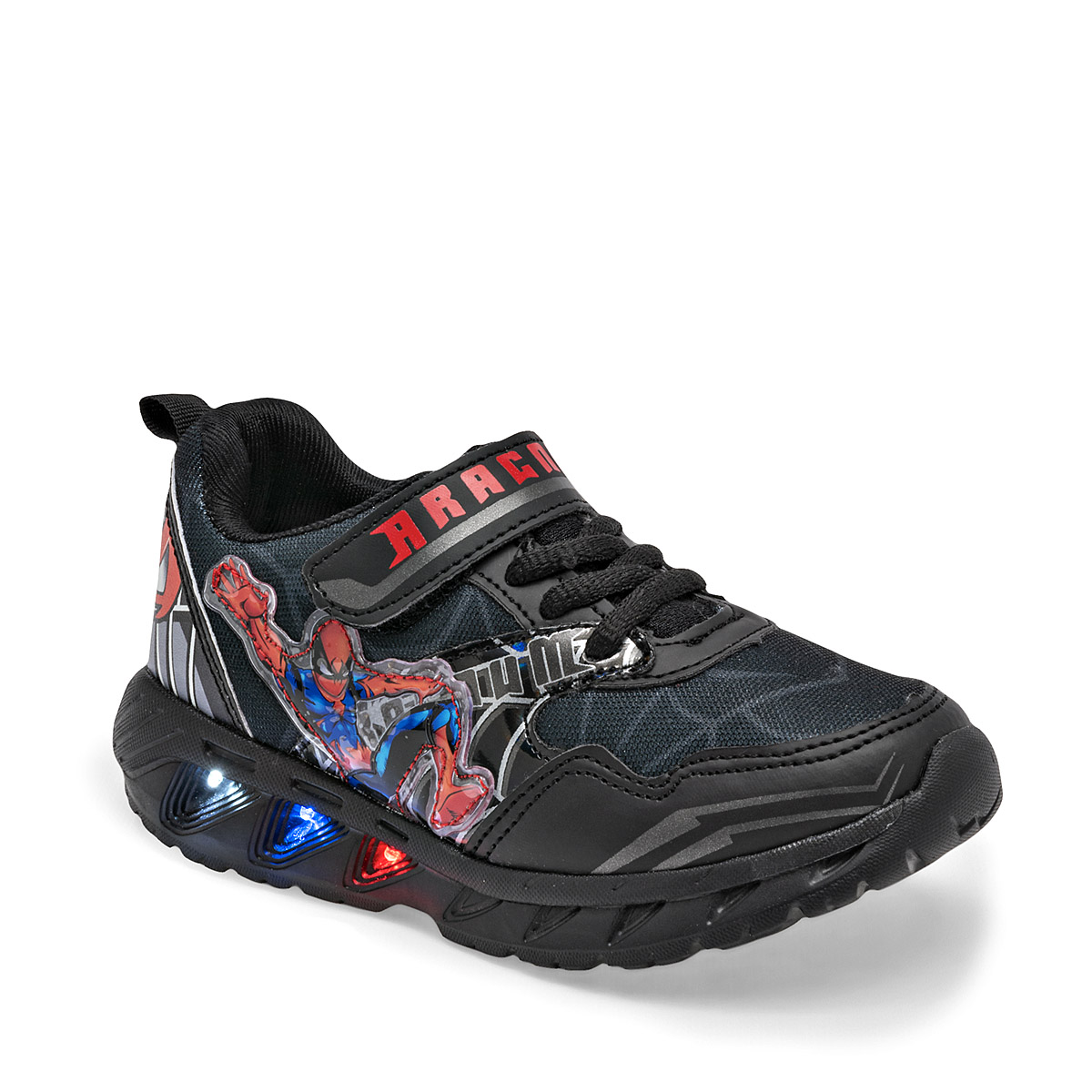Foto 2 pulgar | Space Boys Tenis Urbano Para Niño Negro Multicolor, Con Luces