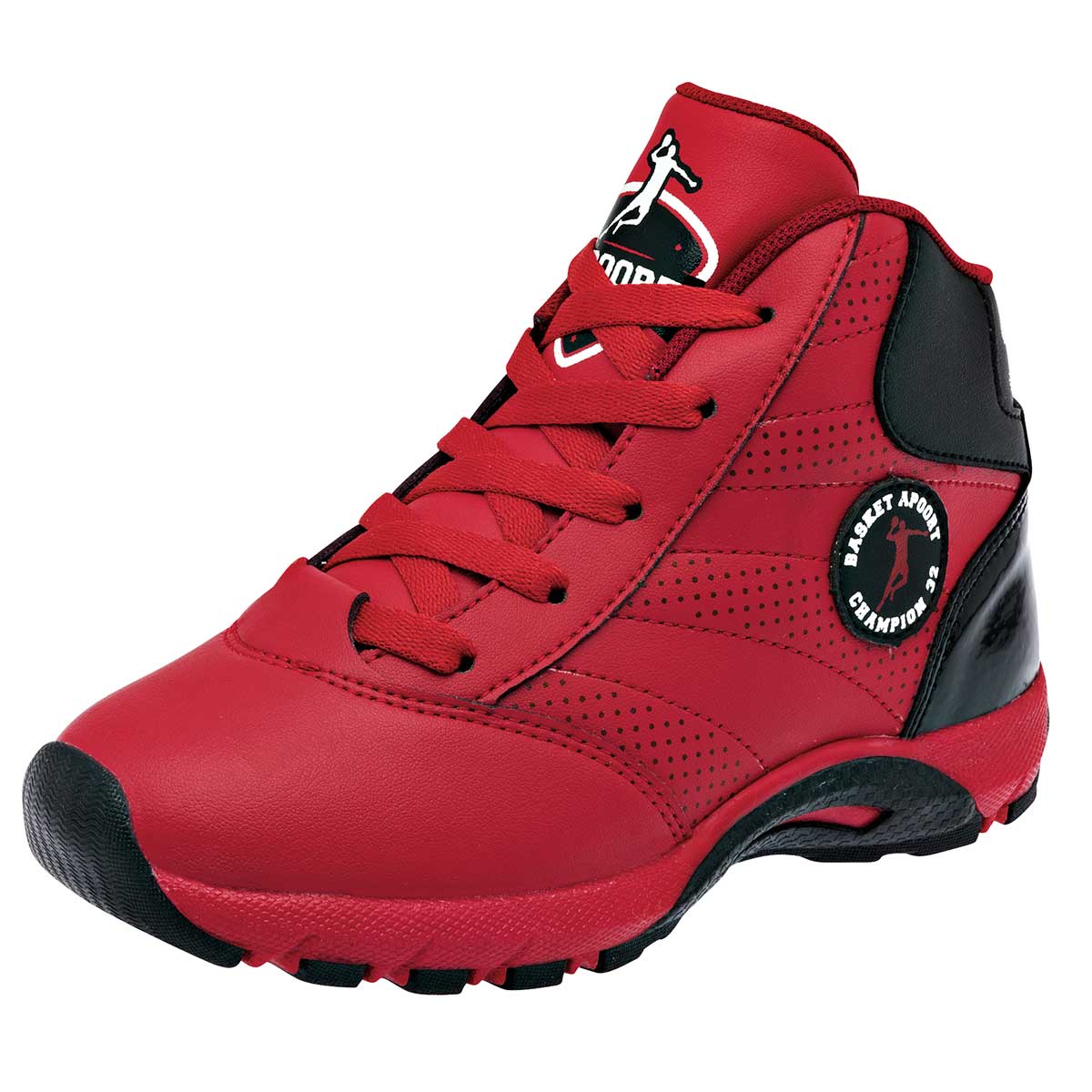 Apoort Tenis Deportivo Para Niño Rojo Negro