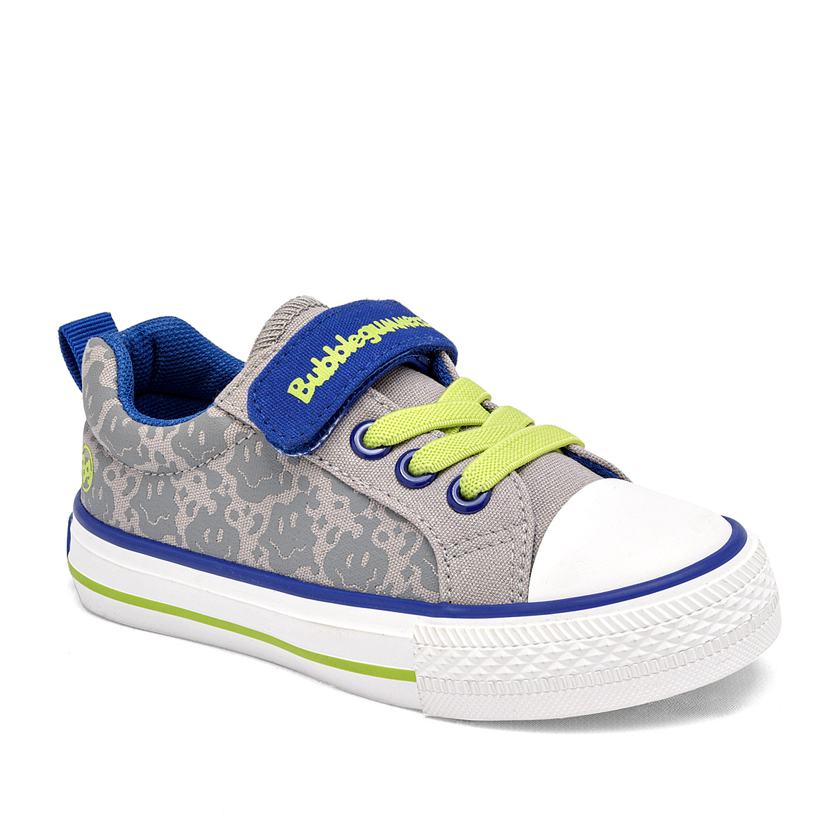 Bubble Gummers Tenis Urbano Para Niño Gris Azul, Agujeta Elastica