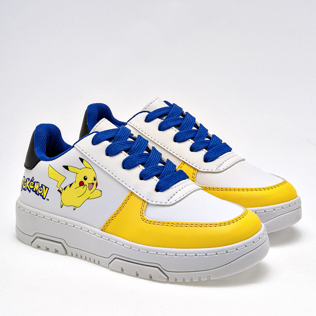 Foto 3 pulgar | Licencias Yuyin Tenis Urbano Para Niño Blanco Amarillo Negro