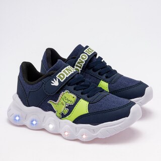 Foto 2 | Celex Tenis Deportivo Para Niño Marino Verde, Con Luces