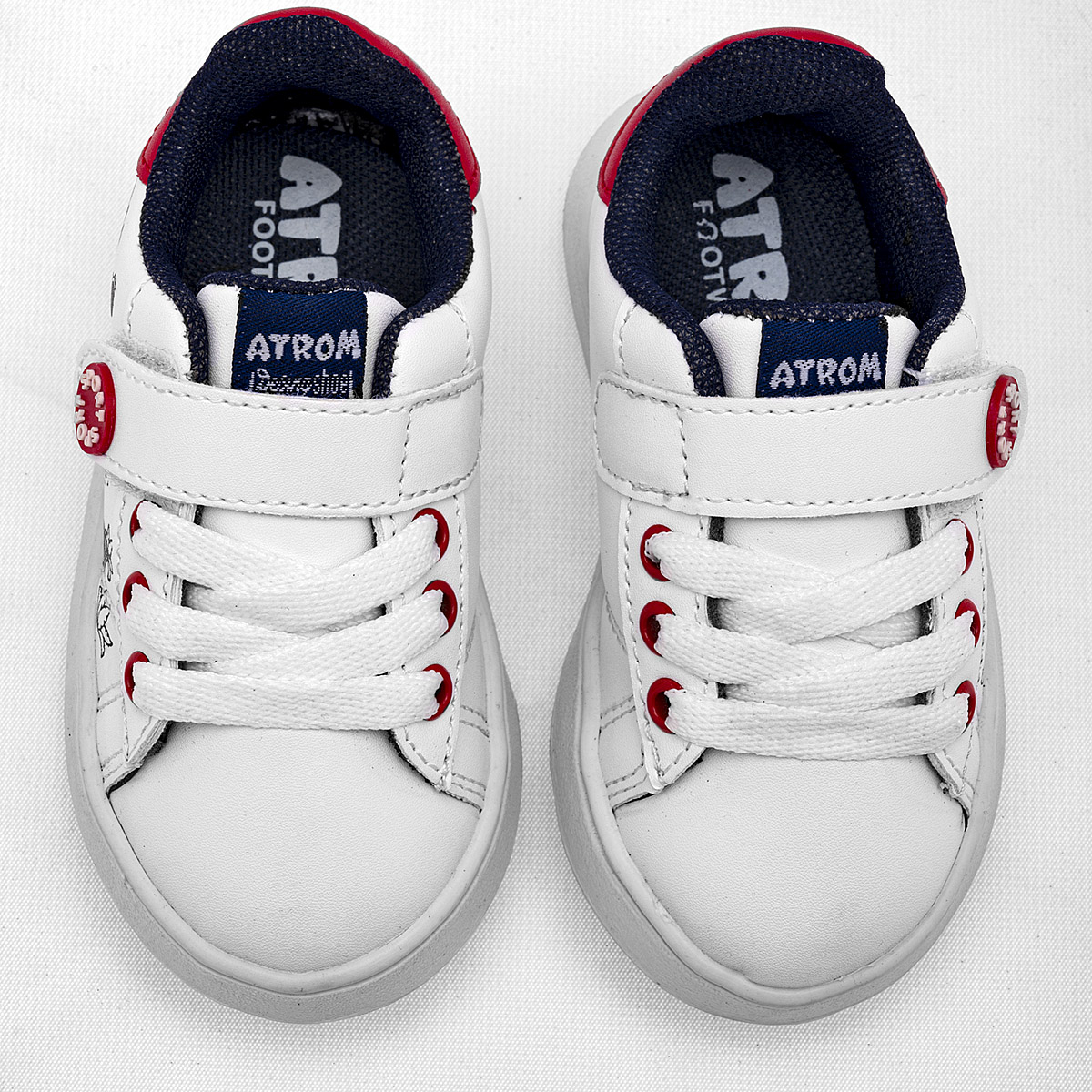 Foto 3 | Atrom Tenis Para Bebé Niño Blanco Rojo
