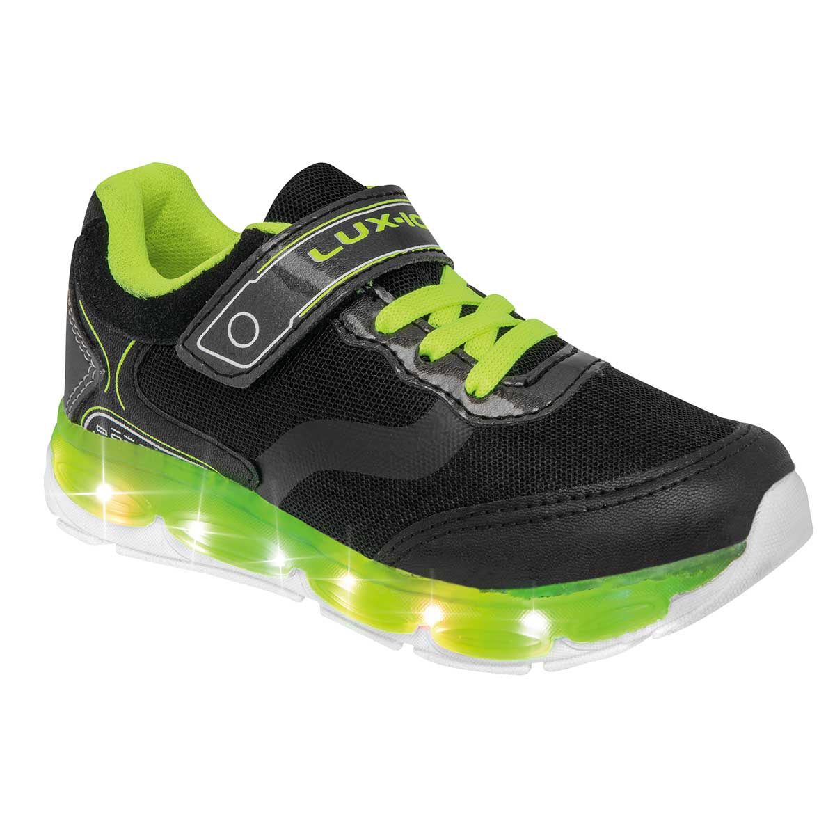 Foto 2 pulgar | Lux-10 Tenis Deportivo Para Niño Negro, Con Luces