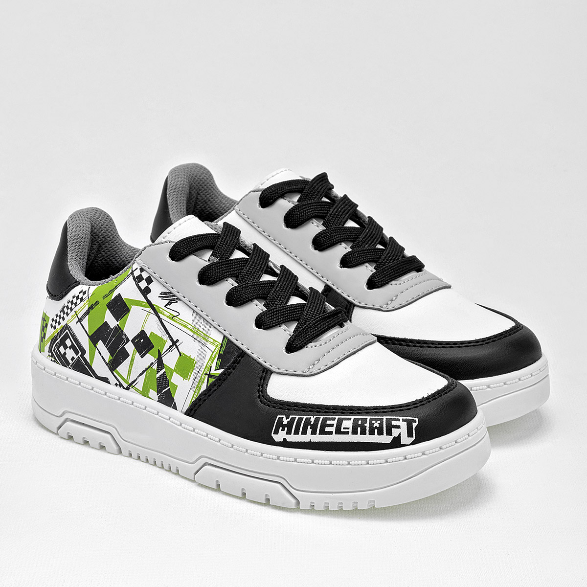 Foto 3 pulgar | Licencias Yuyin Tenis Urbano Para Niño Blanco Negro Gris