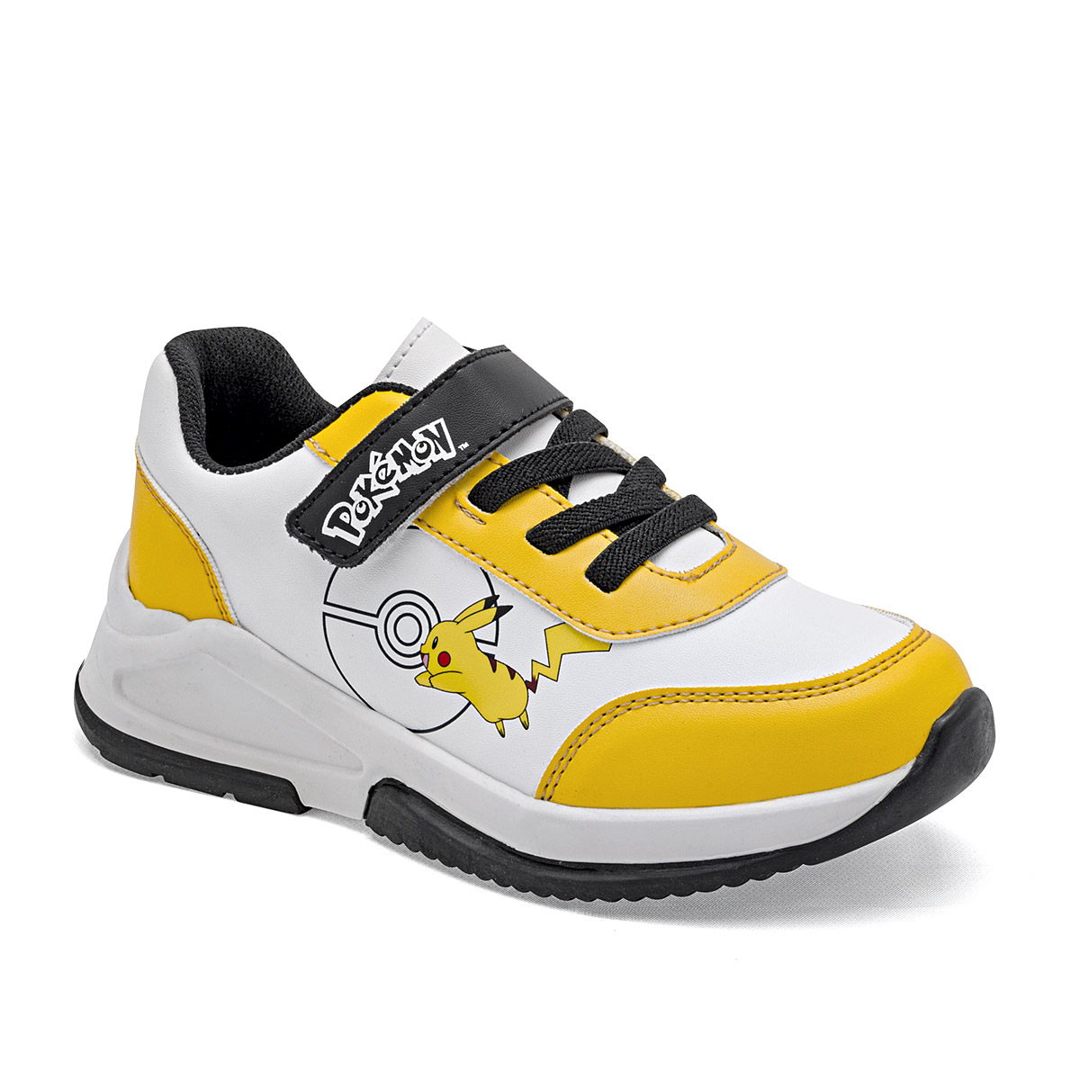 Licencias Yuyin Tenis Urbano Para Niño Blanco Amarillo Negro, Agujeta Elastica