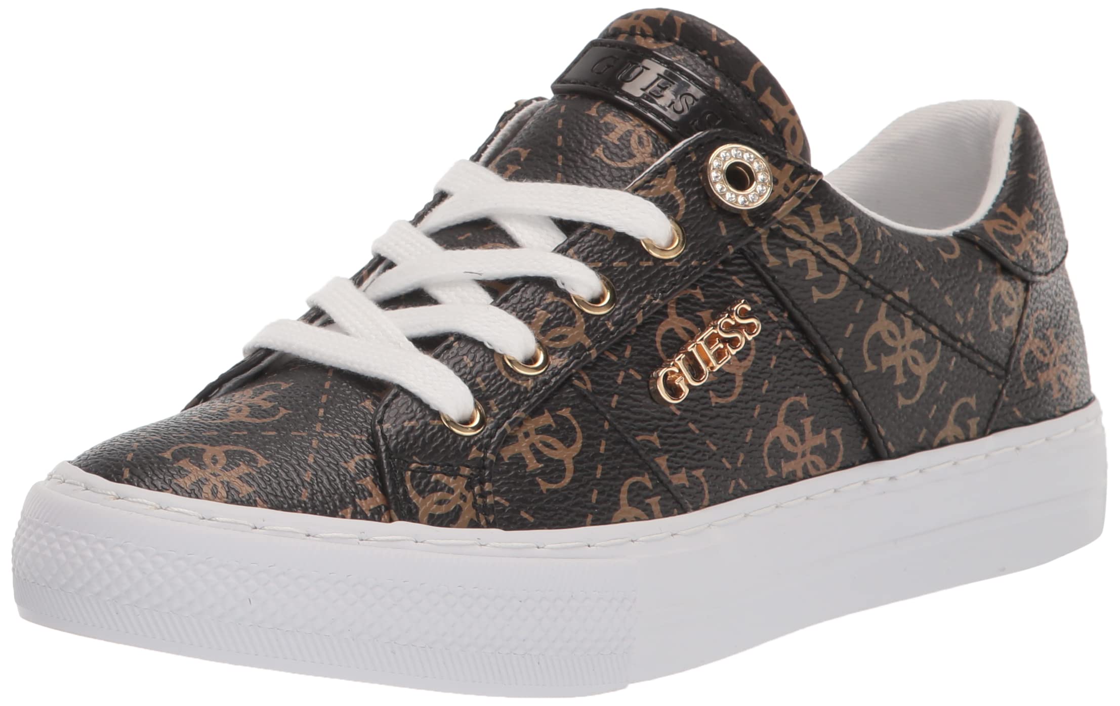 Foto 2 pulgar | Tenis Casuales Guess Loven Marrón para Mujer - Venta Internacional