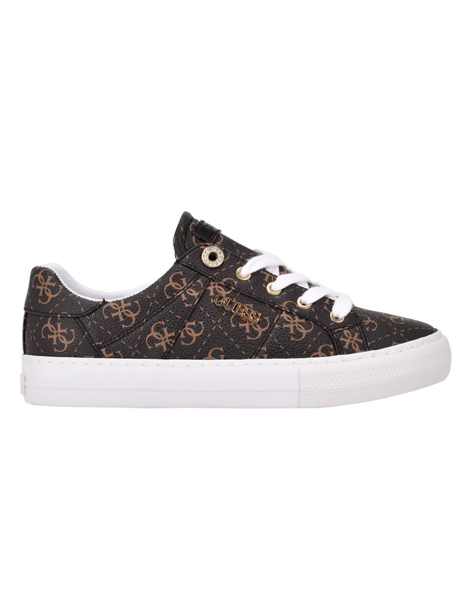 Foto 3 pulgar | Tenis Casuales Guess Loven Marrón para Mujer - Venta Internacional