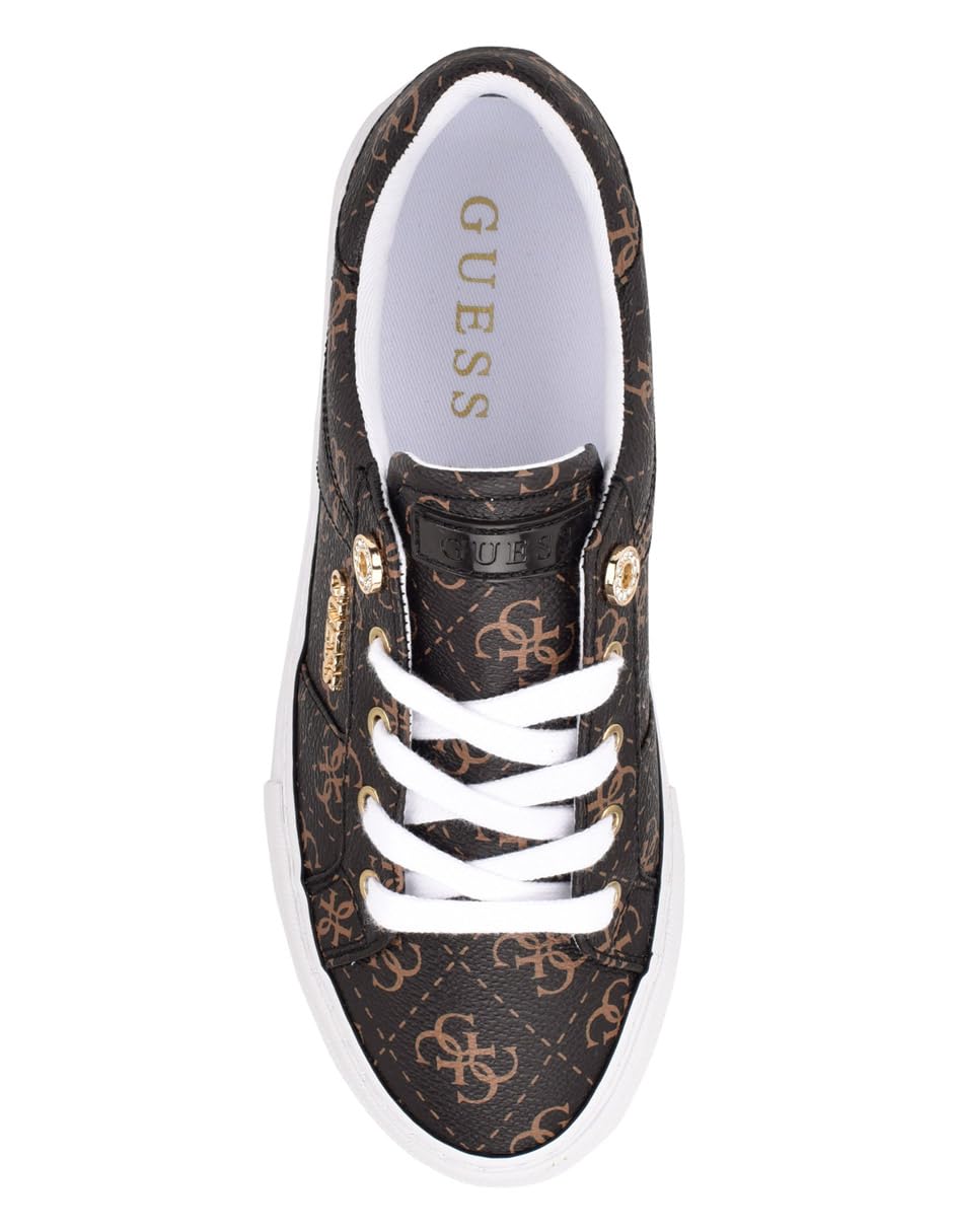 Foto 5 pulgar | Tenis Casuales Guess Loven Marrón para Mujer - Venta Internacional