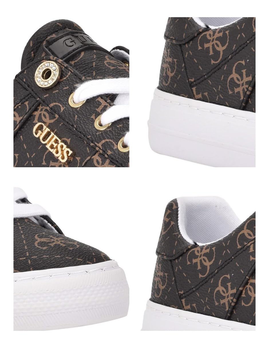 Foto 7 pulgar | Tenis Casuales Guess Loven Marrón para Mujer - Venta Internacional