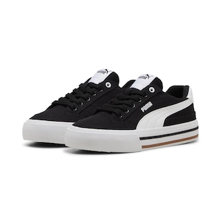 Foto 3 | Tenis Puma Court Classic Vulc Formstrip Jr Para Niña Negro