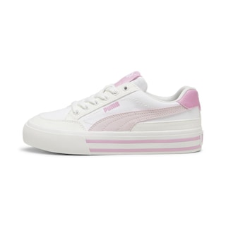 Foto 1 | Tenis Puma Court Classic Vulc Formstrip Jr Para Niña Blanco