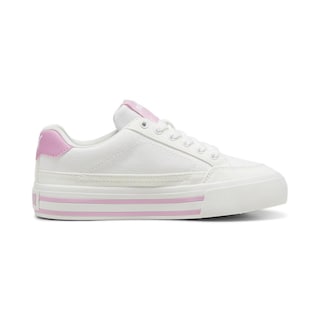 Foto 2 | Tenis Puma Court Classic Vulc Formstrip Jr Para Niña Blanco