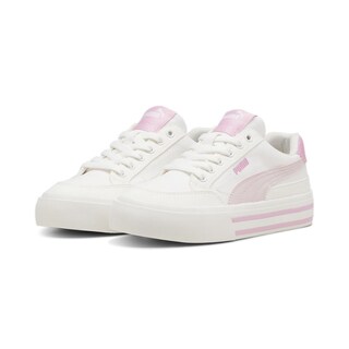 Foto 3 | Tenis Puma Court Classic Vulc Formstrip Jr Para Niña Blanco