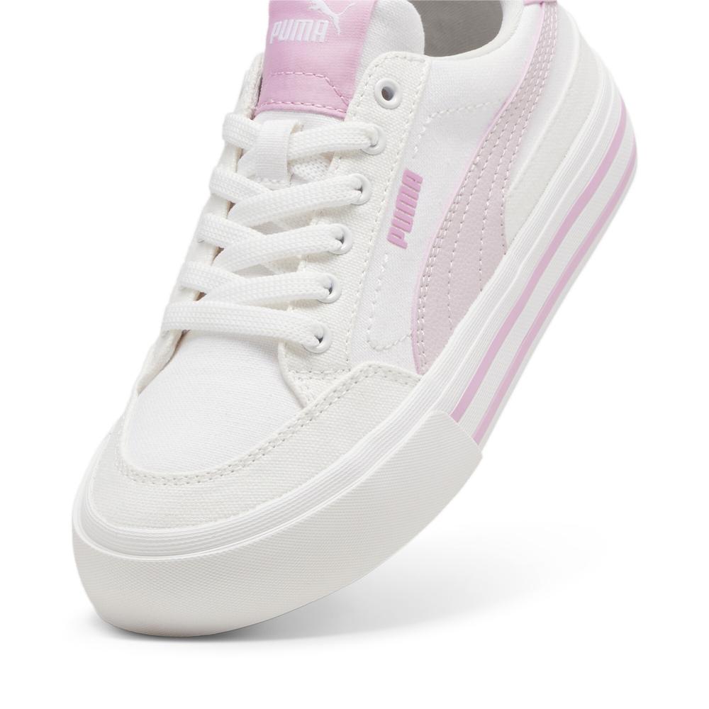 Foto 5 pulgar | Tenis Puma Court Classic Vulc Formstrip Jr Para Niña Blanco