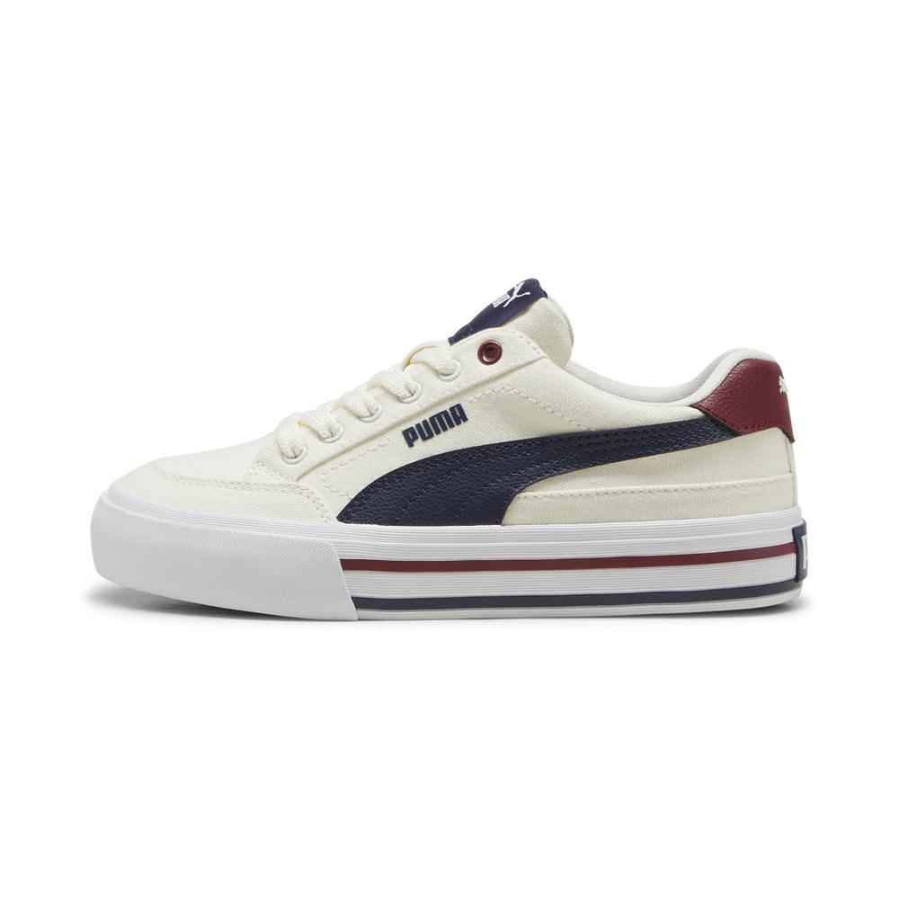 Foto 2 pulgar | Tenis Puma Court Classic Vulc Formstrip Jr Para Niña Beige